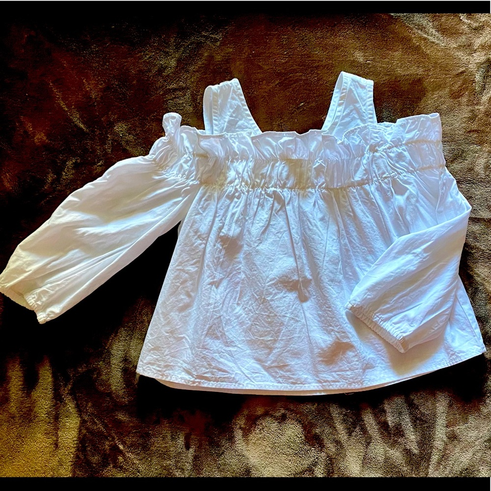 Cute crisp white off shoulder shirt Zara Kids 6